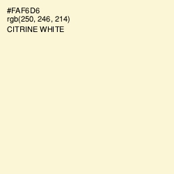 #FAF6D6 - Citrine White Color Image